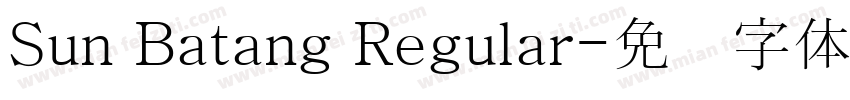 Sun Batang Regular字体转换